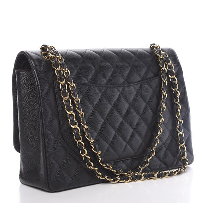 Chanel Caviar Quilted Maxi Double Flap Black 3 of 12