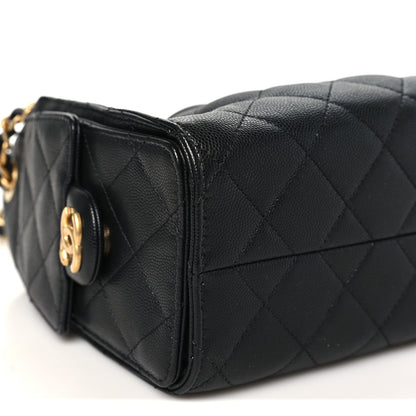 Chanel Caviar Quilted Mini Chanel 25 Handbag Black 9 of 10