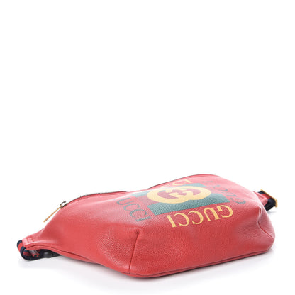Gucci Grained Calfskin Logo Belt Bag Hibiscus Red 7 of 12