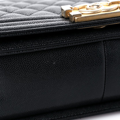 Chanel Caviar Quilted Medium Boy Flap Black 9 of 10
