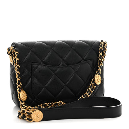 Chanel Caviar Quilted Small Twist Your Buttons Flap Black 3 of 10