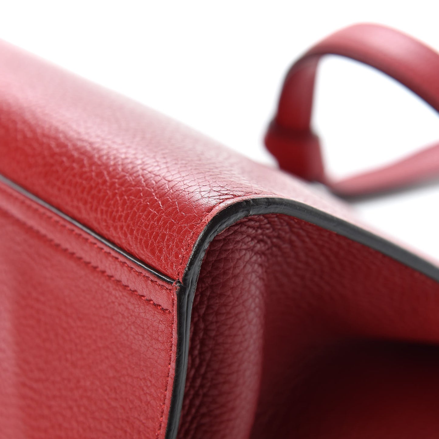 Calfskin Small GG Marmont Top Handle Bag Vulcanic Red