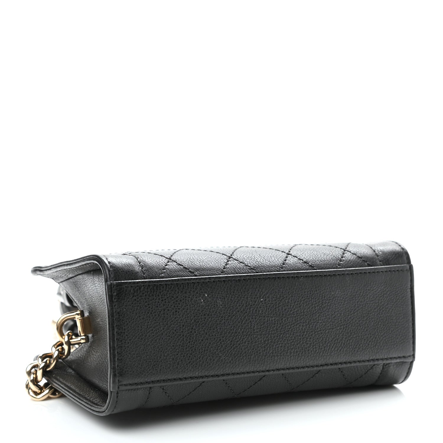 Chanel Grained Calfskin Stitched Mini Label Click Shopper Tote Black 4 of 13