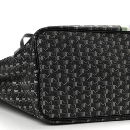 Moynat Grained Calfskin Canvas 1920 Oh! Tote Ruban GM Carbon Silver 9 of 10