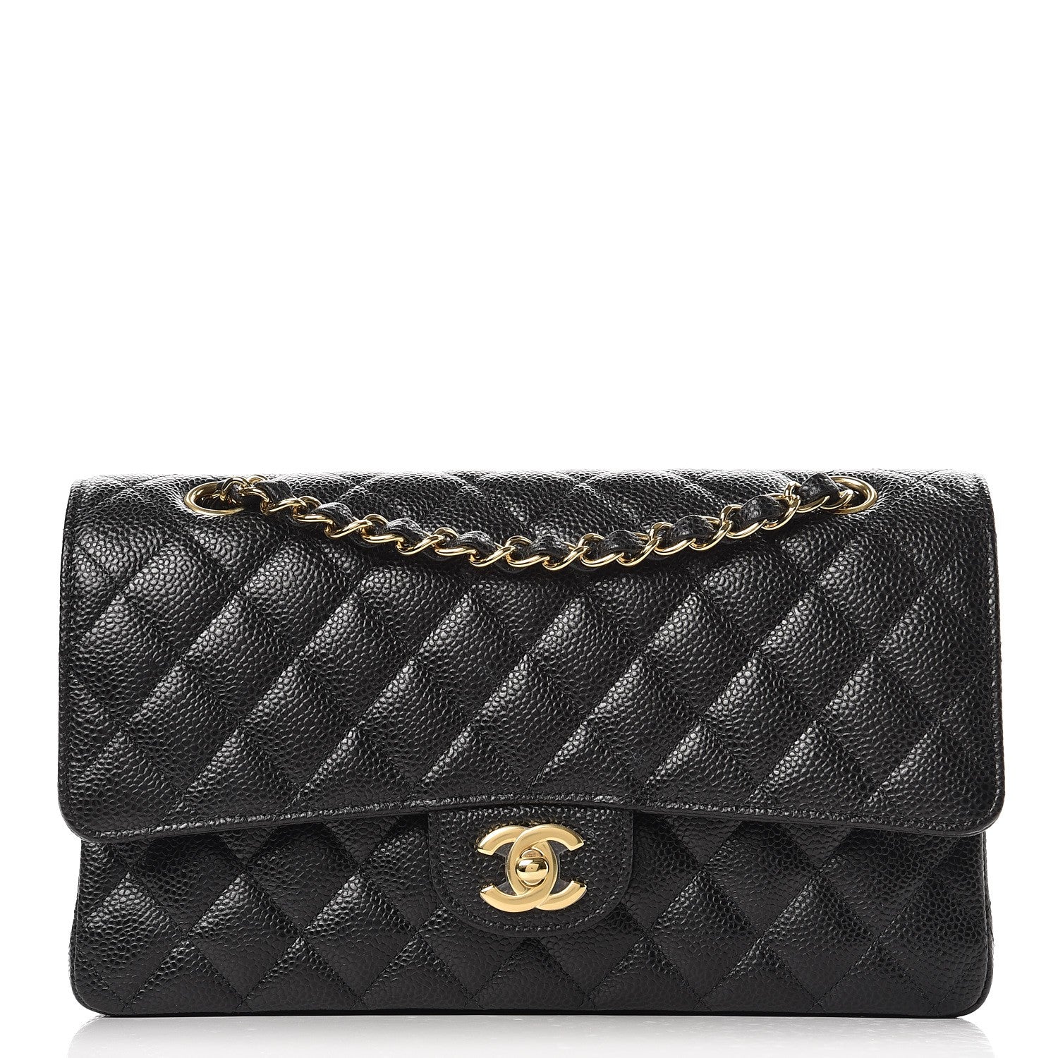 Chanel Caviar Quilted Medium Double Flap Black 1 of 9