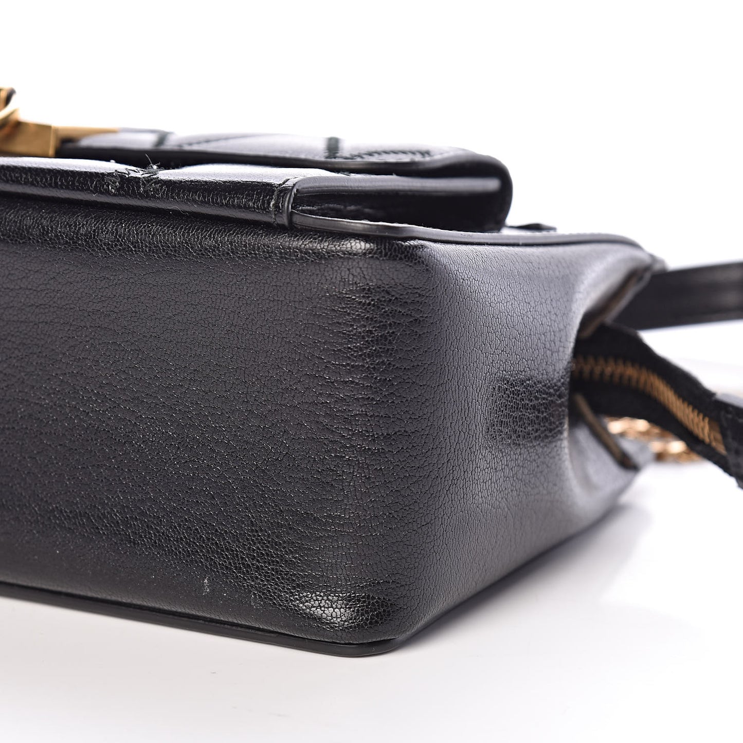 Goatskin Diamond Quilted Pocket Crossbody Black