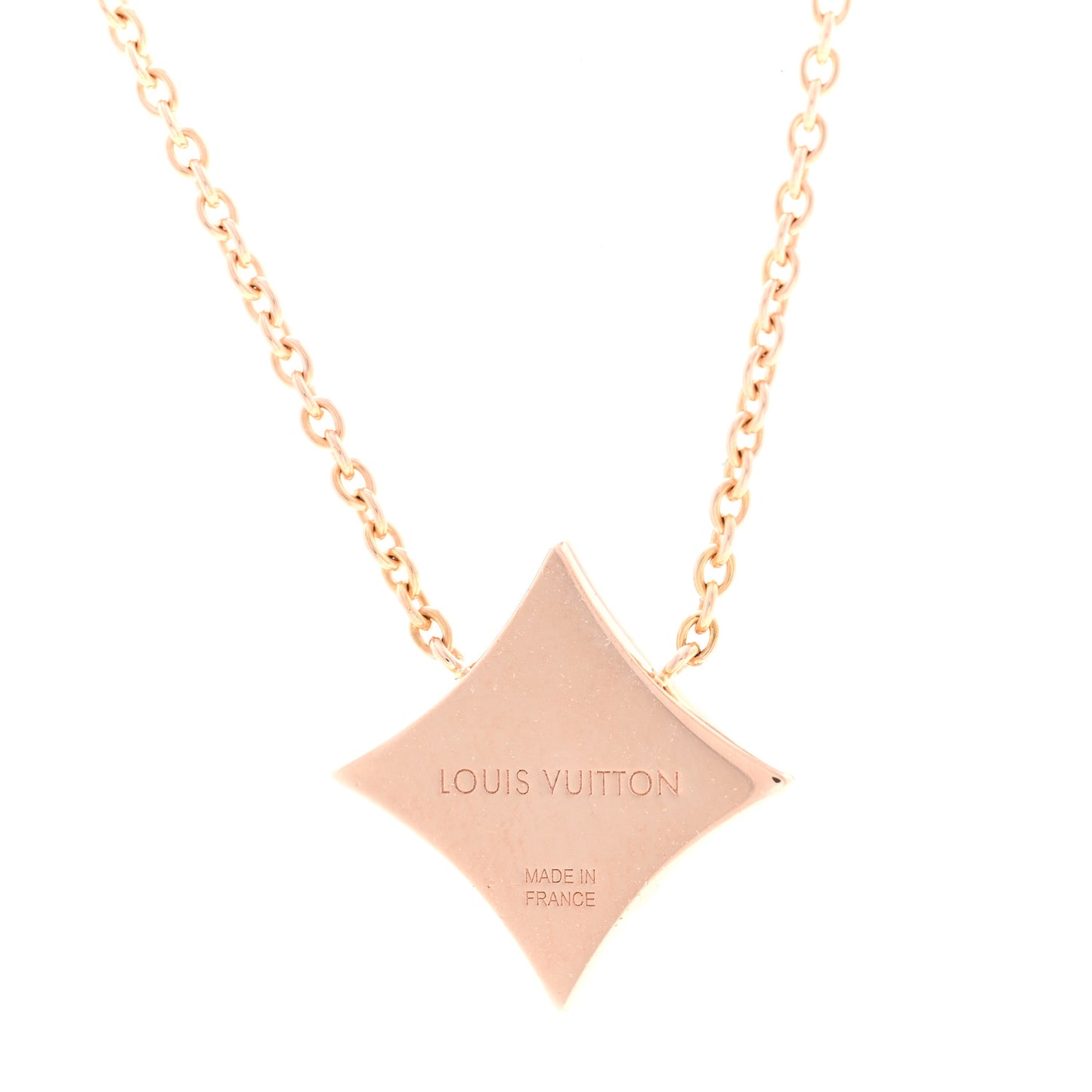 18K Pink Gold Mother of Pearl Color Blossom Star Pendant Necklace
