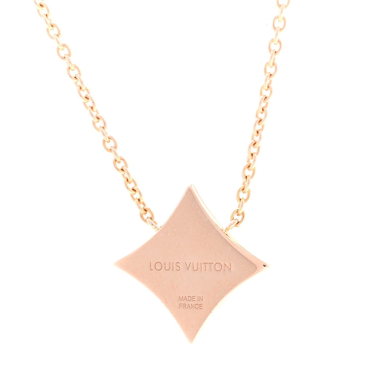 Louis Vuitton 18K Pink Gold Mother of Pearl Color Blossom Star Pendant Necklace 4 of 6