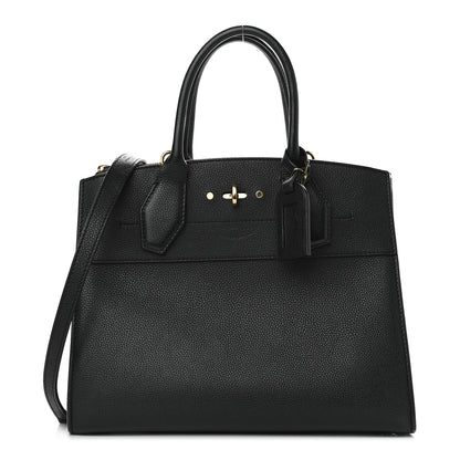 Louis Vuitton Calfskin City Steamer MM Black 1 of 16