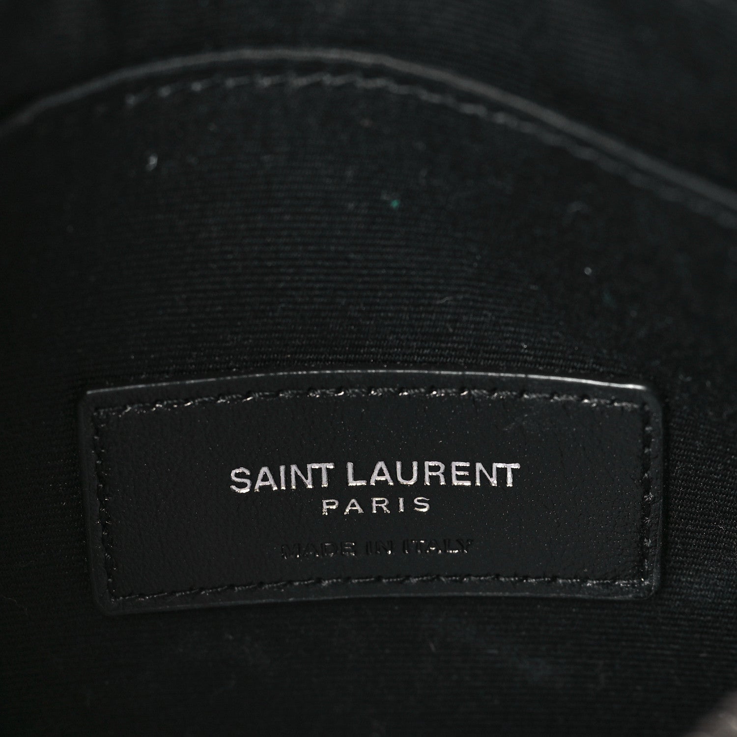 Saint Laurent Lizard Embossed Monogram Bill Pouch Black 6 of 7
