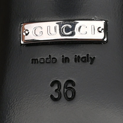 Gucci Satin Crystal 65mm Slide Sandals 36 Black 8 of 11