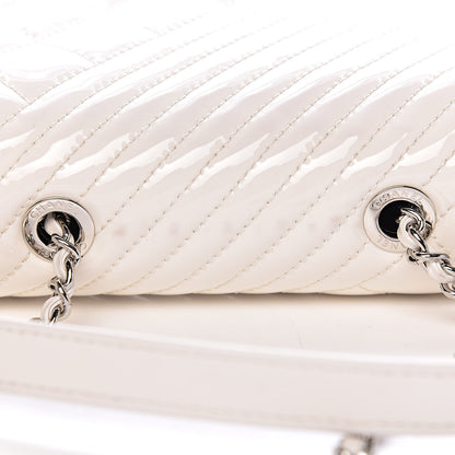 Chanel Patent Quilted Small Coco Boy Flap White 8 of 13
