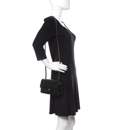 Chanel Patent Calfskin Quilted Mini Rectangular Flap Black 2 of 11