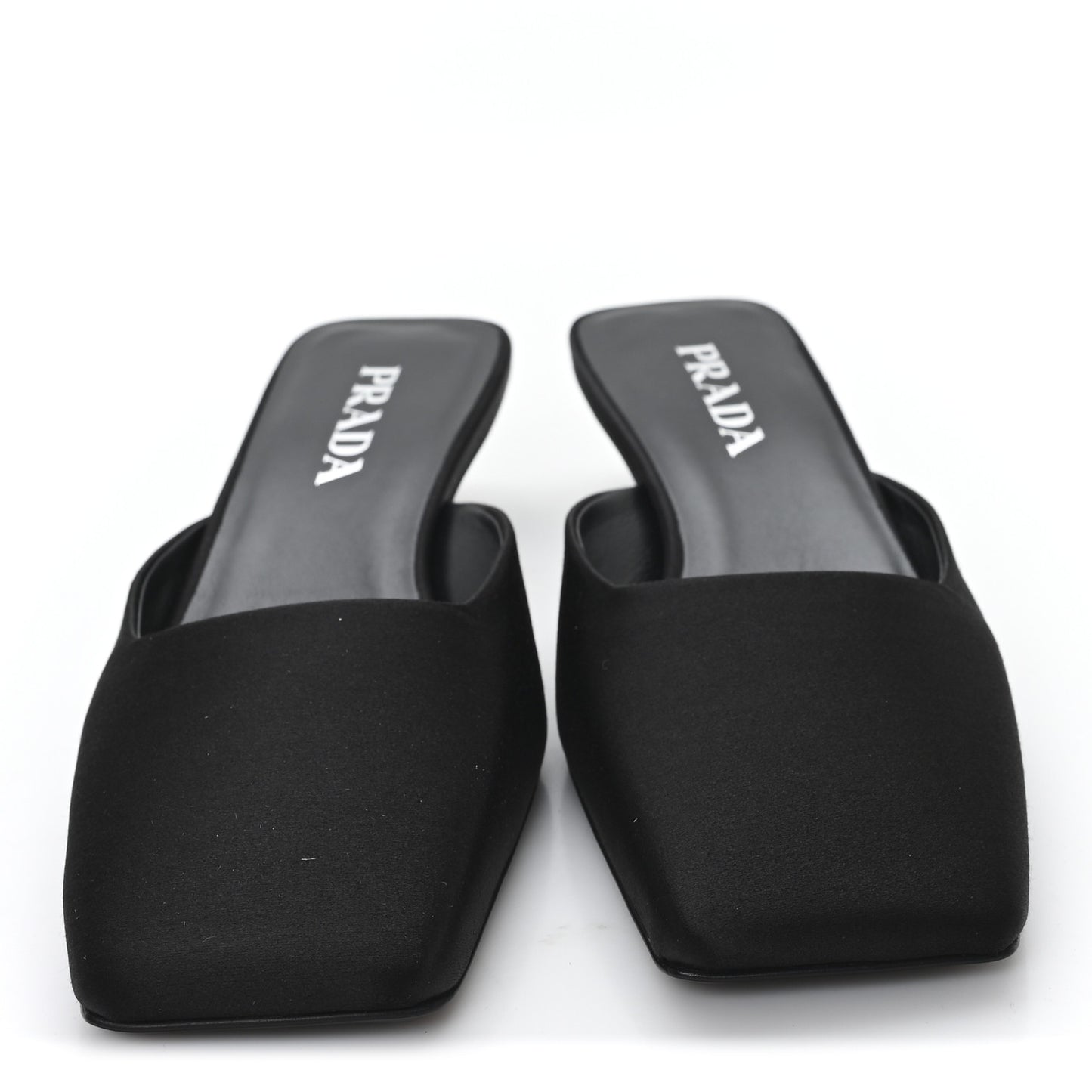 Satin Modellerie Mules 37 Black