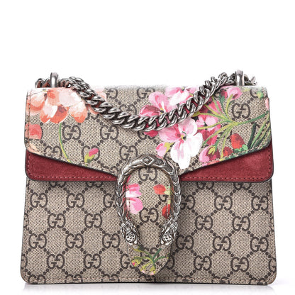 Gucci GG Supreme Monogram Blooms Mini Dionysus Shoulder Bag Beige Multicolor Dry Rose 1 of 12