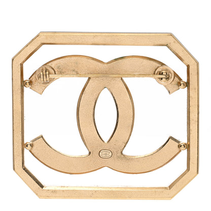 Chanel Crystal CC Brooch Gold 3 of 4