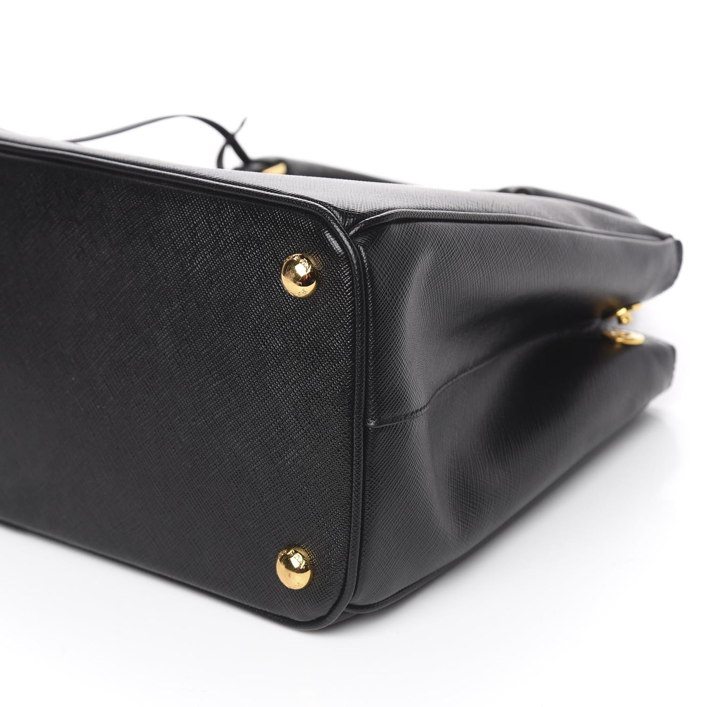 Saffiano Small Galleria Double Zip Tote Black