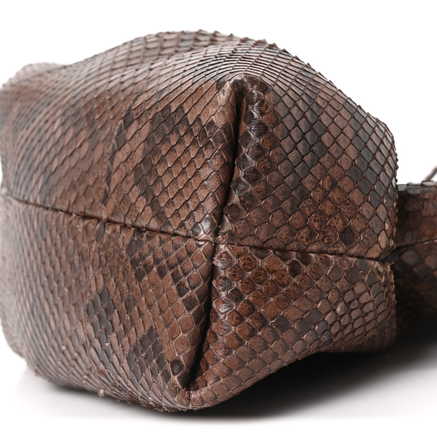 Salvatore Ferragamo Snakeskin Small Dumpling Soft Bag Testa di
