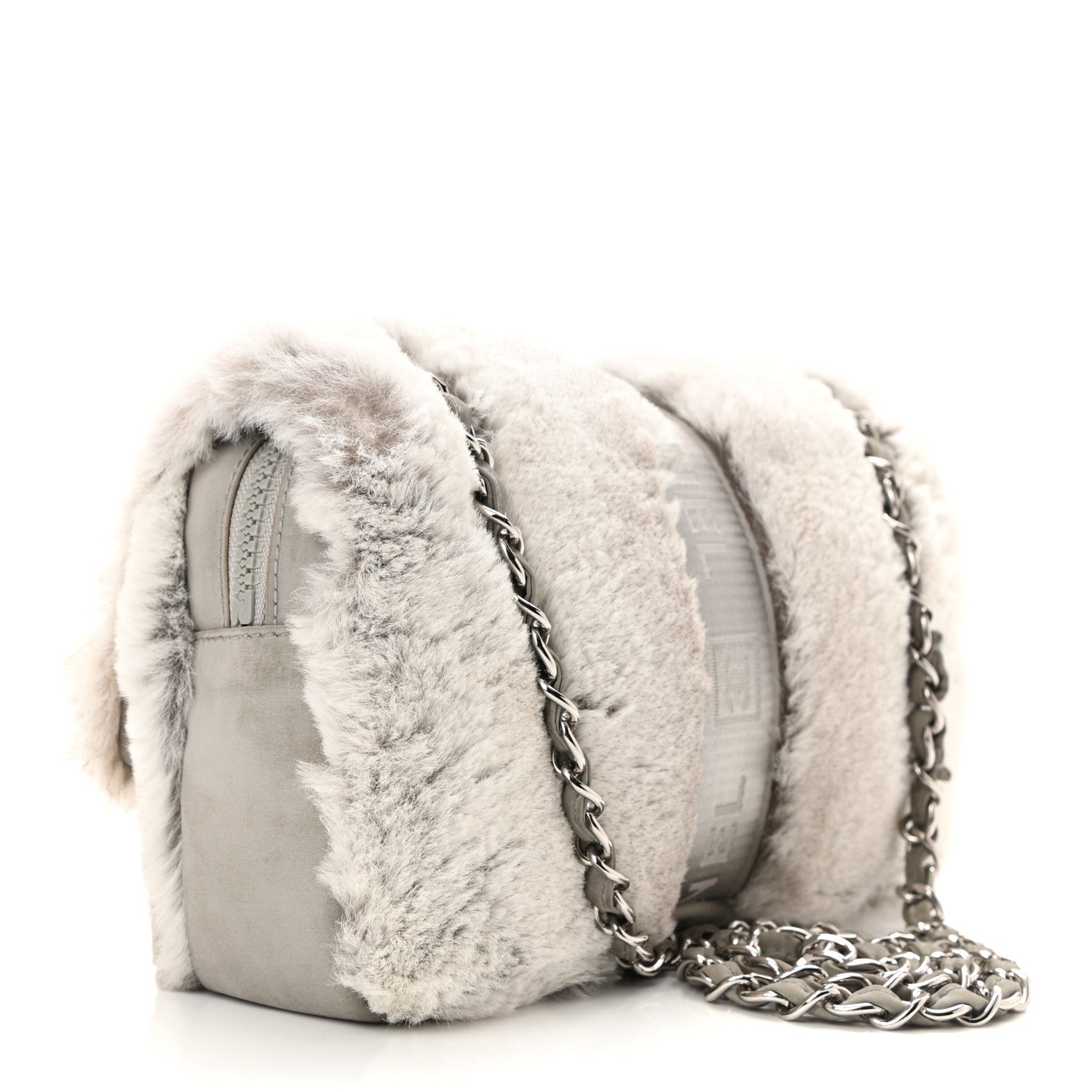 Chanel Rabbit Fur Sport Flap Grey 2 of 9