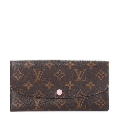 Louis Vuitton Monogram Emilie Wallet Rose Ballerine 1 of 5