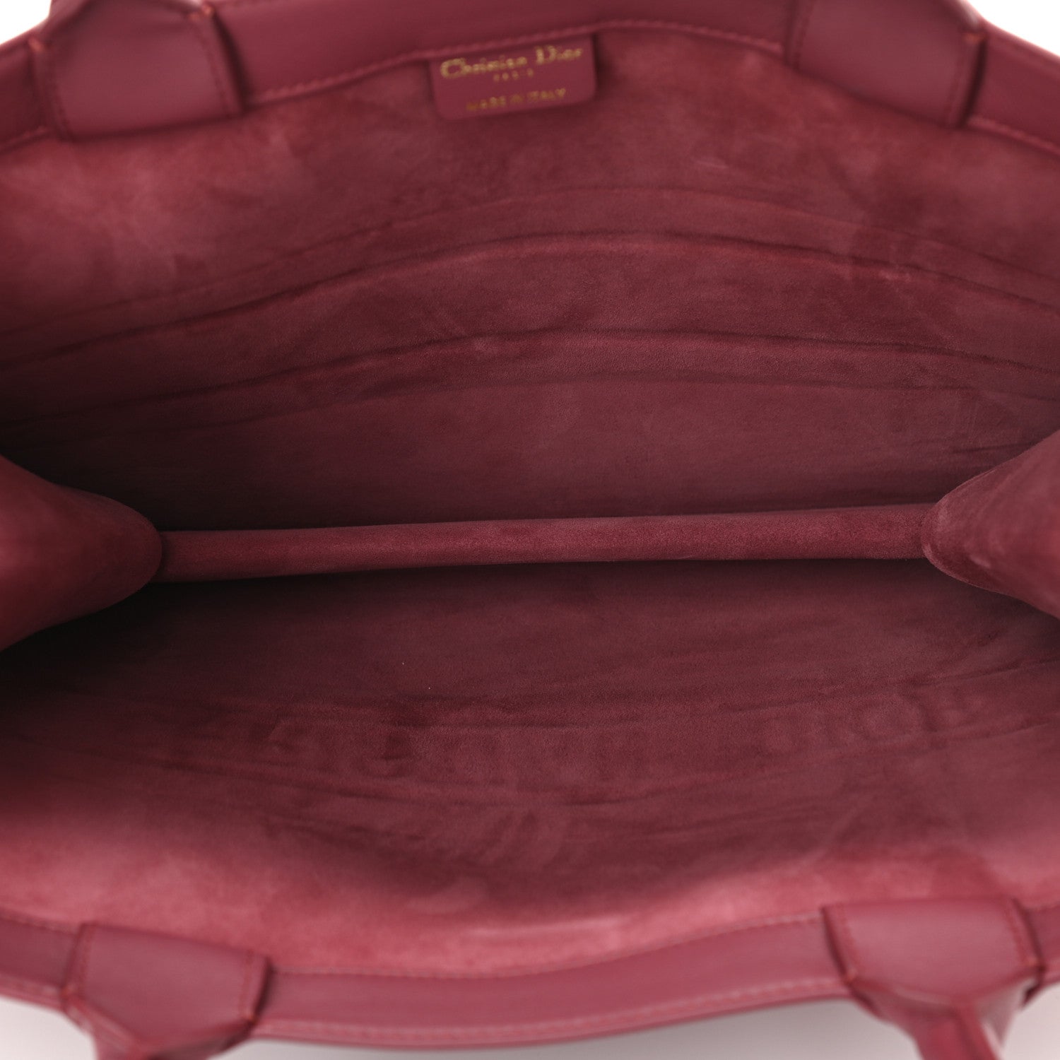 Christian Dior Calfskin Embossed Medium Book Tote Red 5 of 10