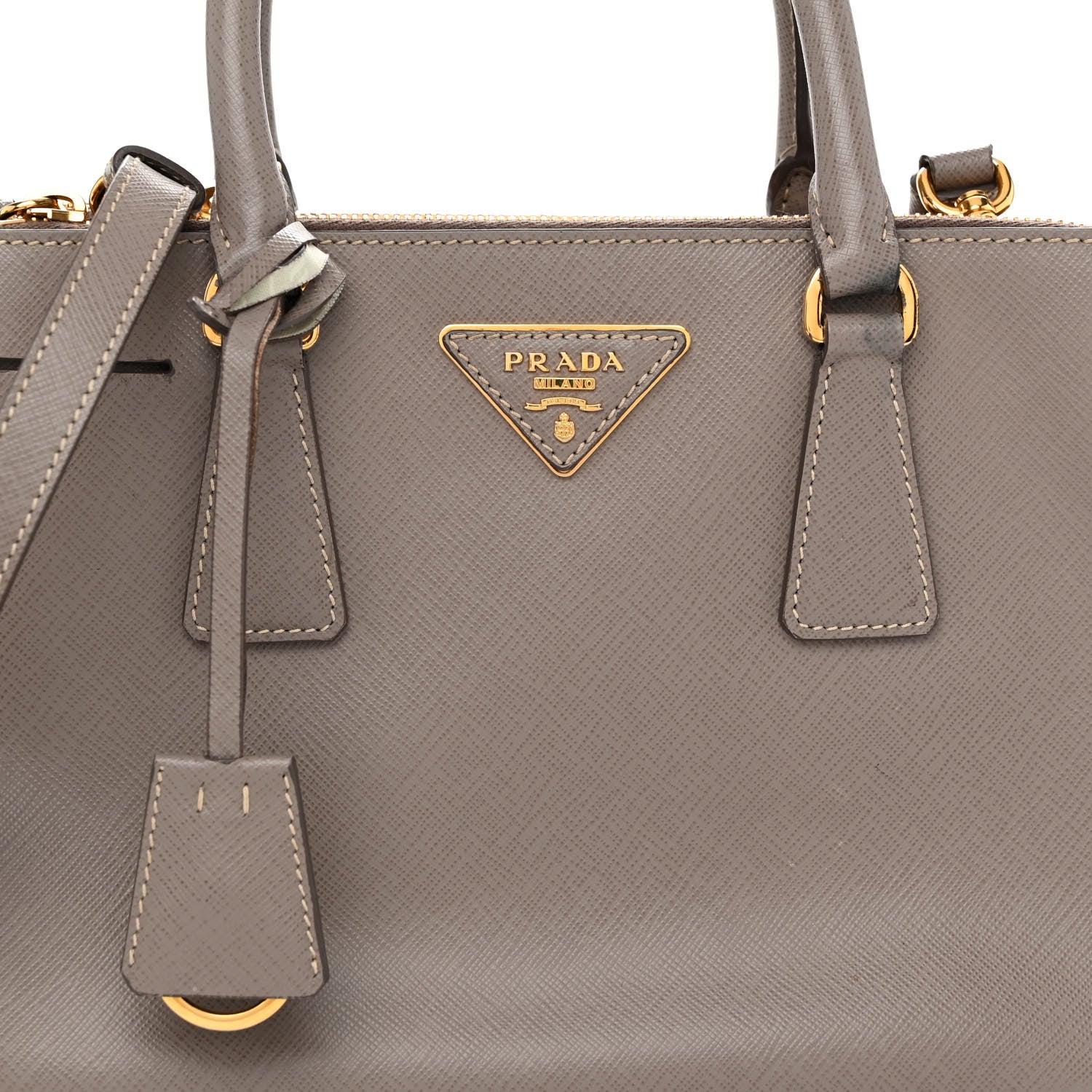 Prada Saffiano Small Galleria Double Zip Tote Argilla 7 of 15