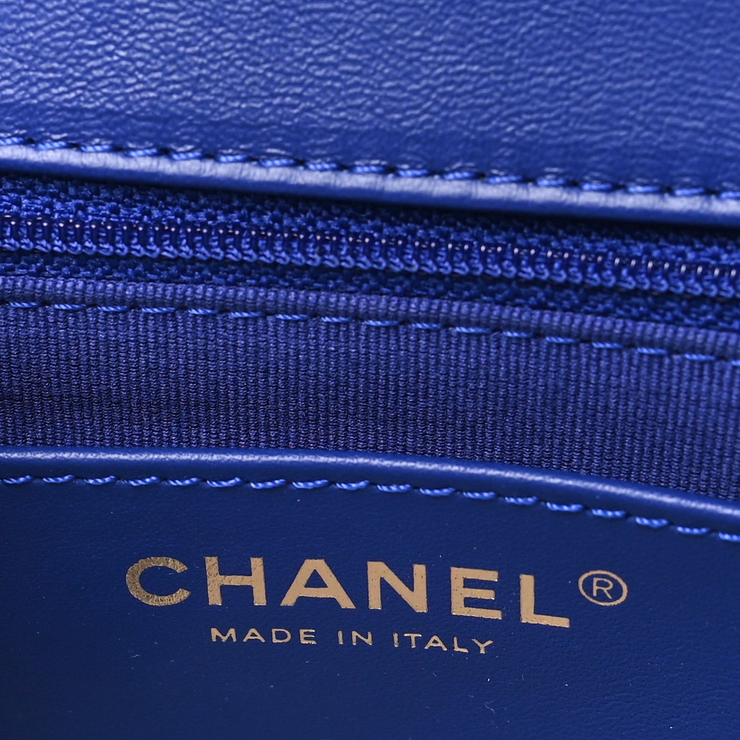 Lambskin Quilted Small Pillow Crush Flap Blue
