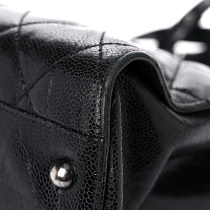 Chanel Crumpled Grained Calfskin Quilted CC Crave Tote Black 13 of 26