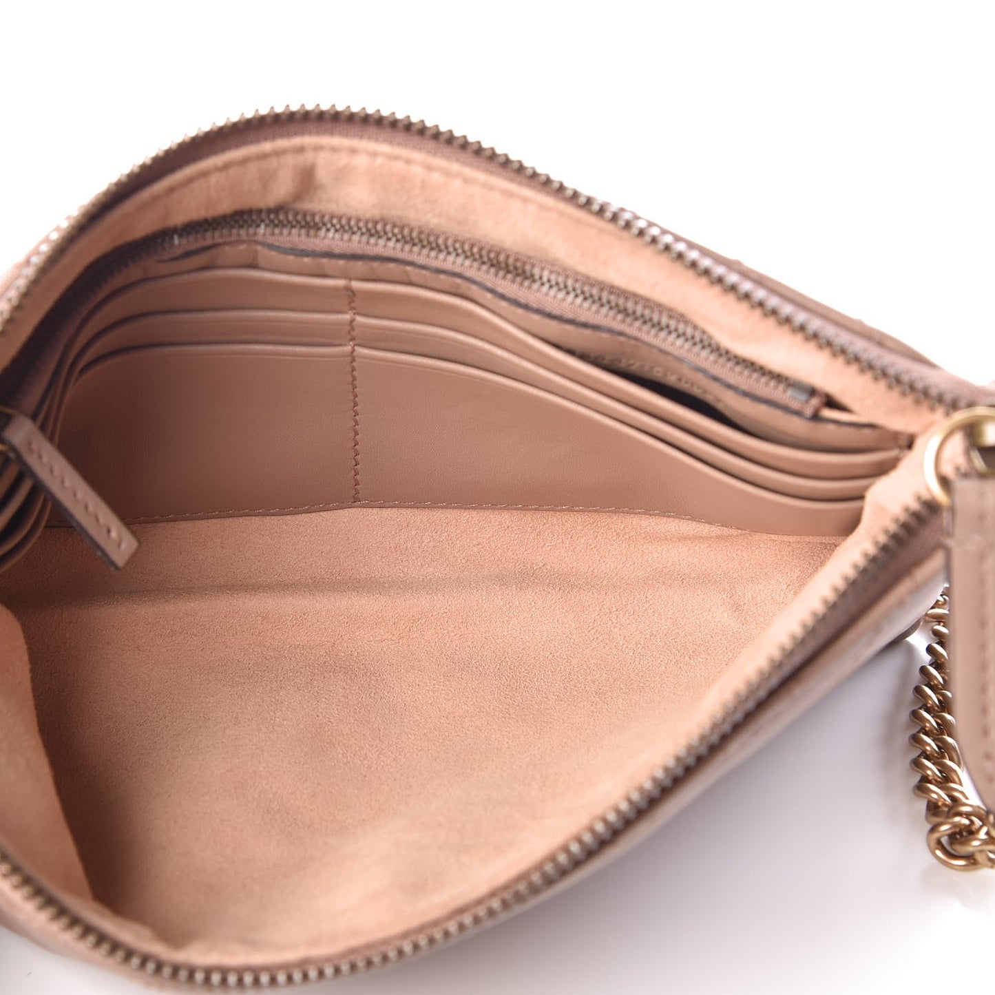 Calfskin Matelasse Mini GG Marmont Chain Bag Porcelain Rose