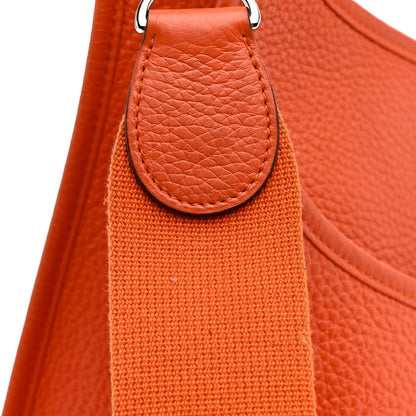 Hermes Taurillon Clemence Evelyne III GM Orange 11 of 14