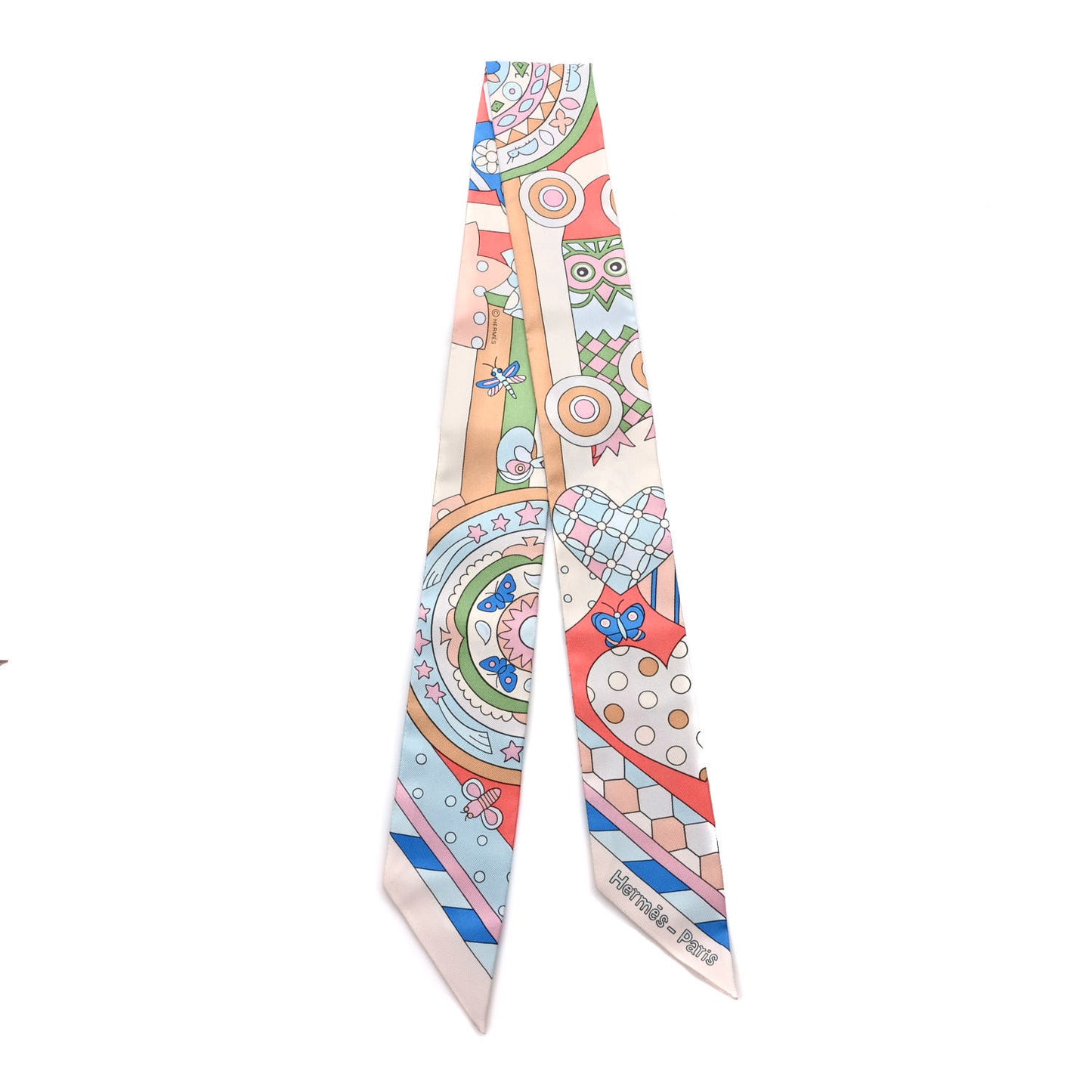 Silk Les Murmures De La Foret Twilly Beige Rose Bleu