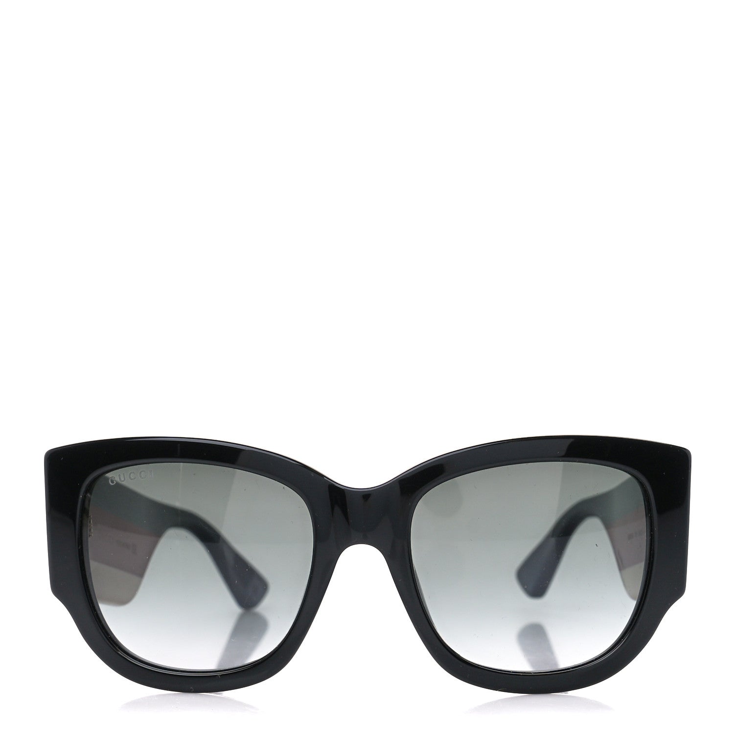 Gucci Acetate Web Oversized Frame Rectangle Sunglasses GG0276S Black Multicolor 2 of 9