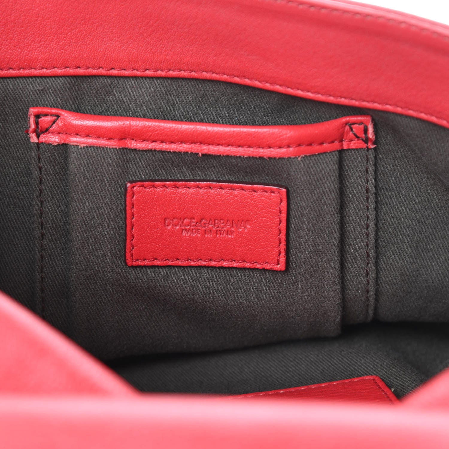 Dolce & Gabbana Calfskin Miss Sleek Shoulder Bag Red 8 of 18
