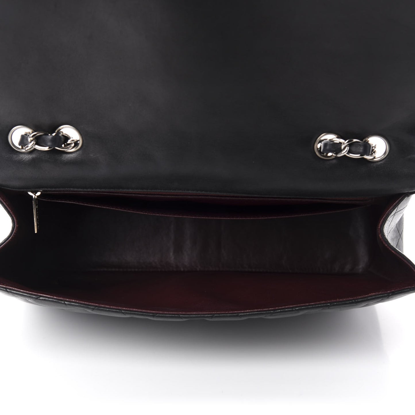 Lambskin Quilted Jumbo Single Flap Black