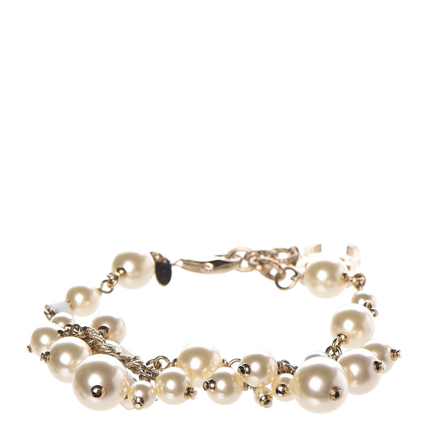 Pearl CC Bracelet Gold