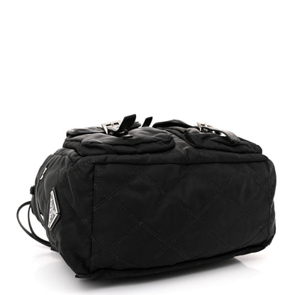 Prada Tessuto Nylon Saffiano Vela Quilted Backpack Black 4 of 9