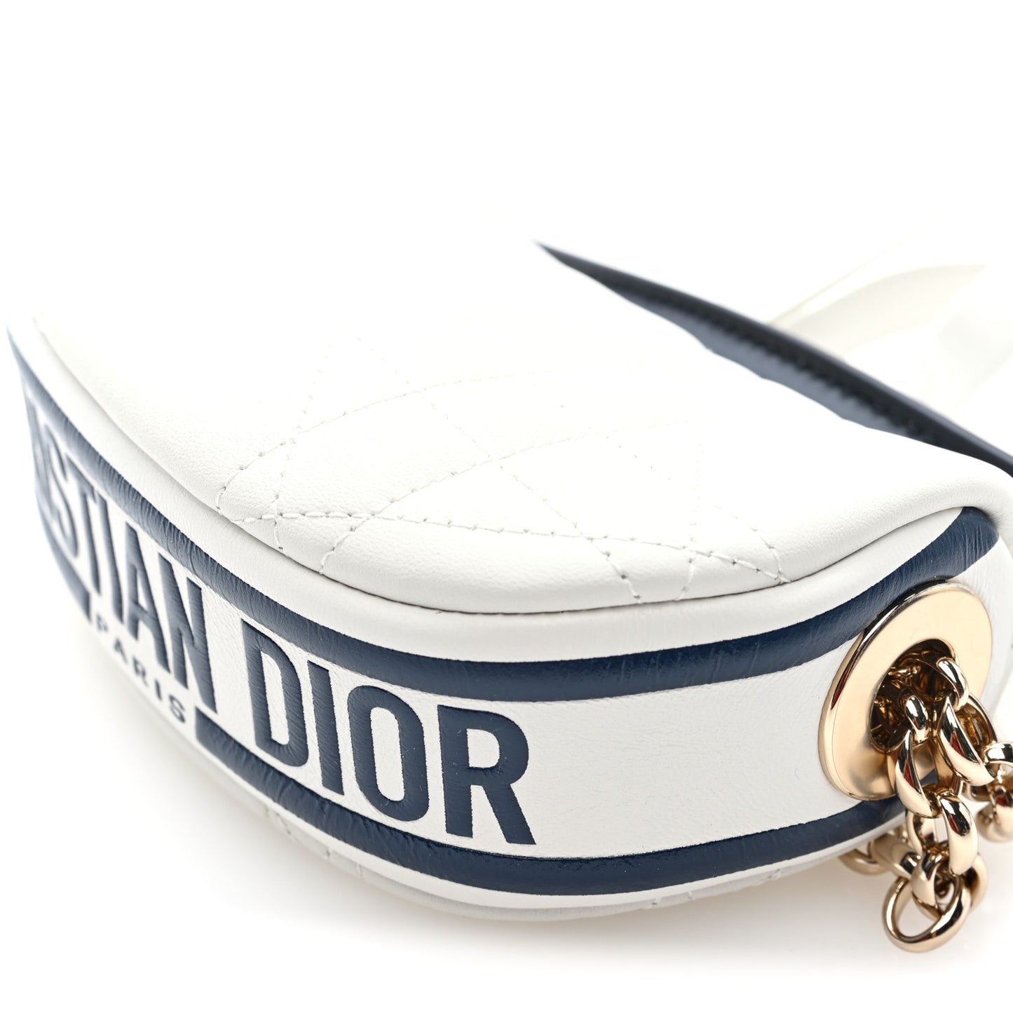 Lambskin Cannage Micro Dior Vibe Hobo Bag White