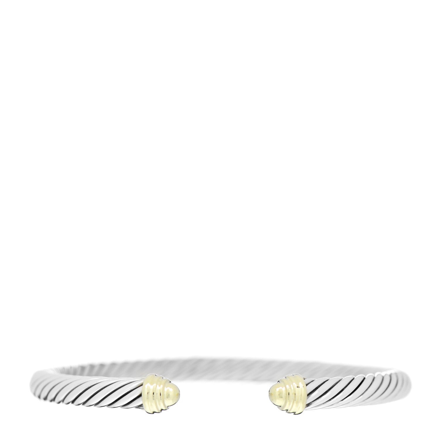 David Yurman Sterling Silver 14K Yellow Gold 5mm Cable Classics Bracelet 1 of 3