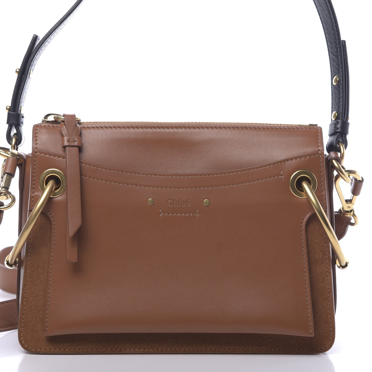 Chloe Calfskin Suede Small Roy Bag Caramel 8 of 8