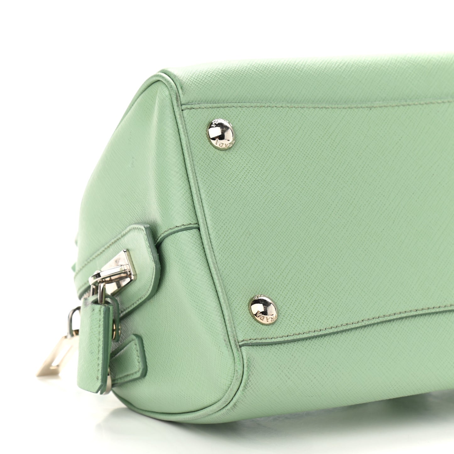 Saffiano Lux Top Handle Crossbody Bag Acquamarina