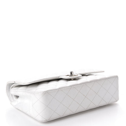 Chanel Caviar Quilted Medium Double Flap White 4 of 17