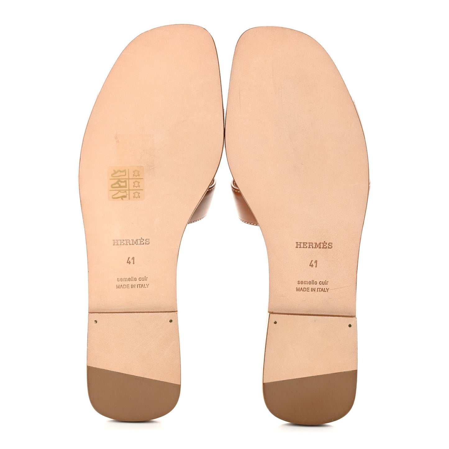 Box Calfskin Oran Sandals 41 Gold