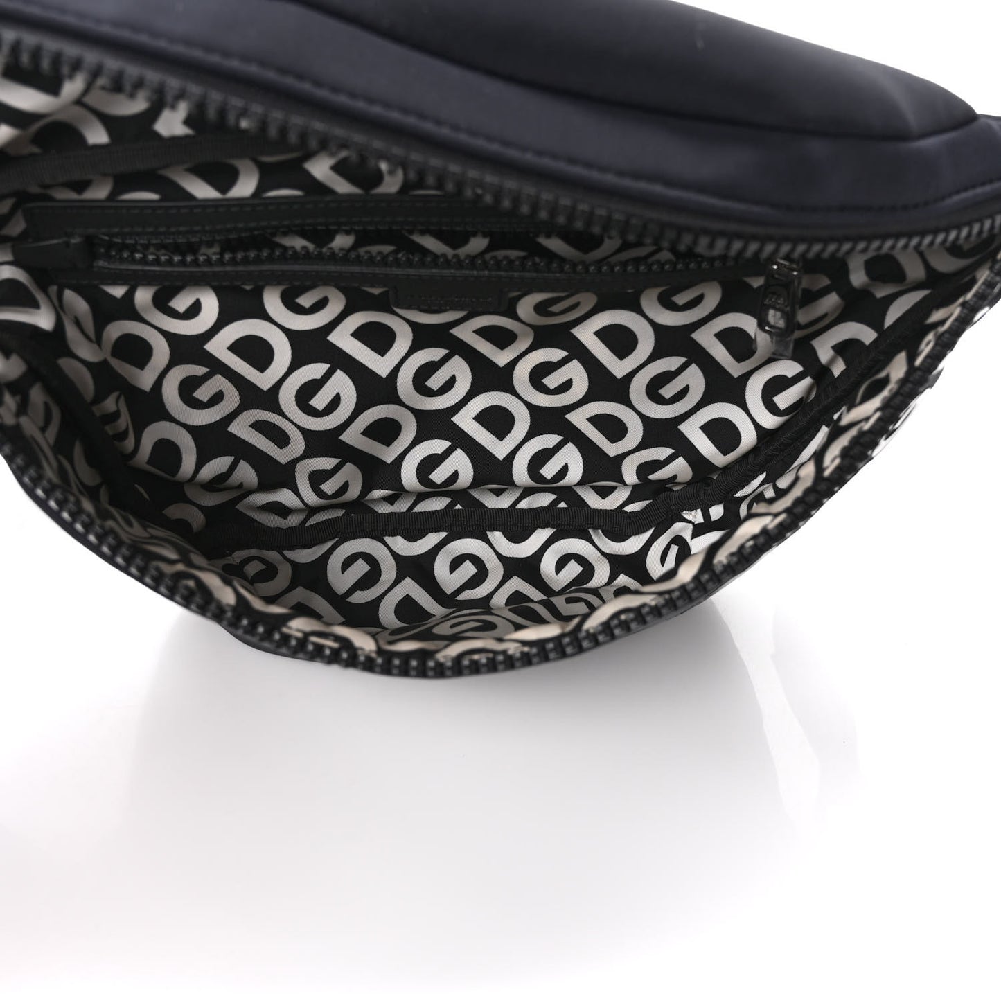 Neoprene Millennials Logo Waist Bag Black White