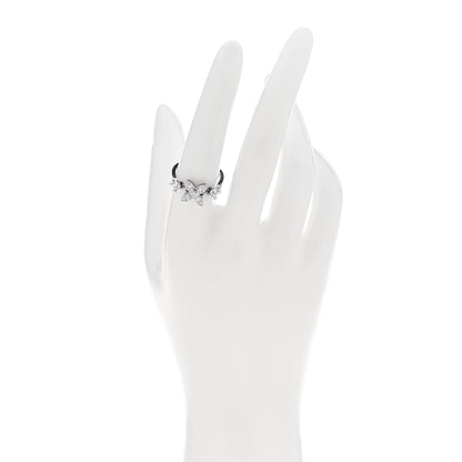 Louis Vuitton 18K White Gold Diamond Blossom Chain Ring 53 6.5 2 of 6