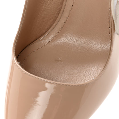 Christian Dior Patent Ribbon J'Adior Slingback 100mm Pumps 37.5 Nude 9 of 10