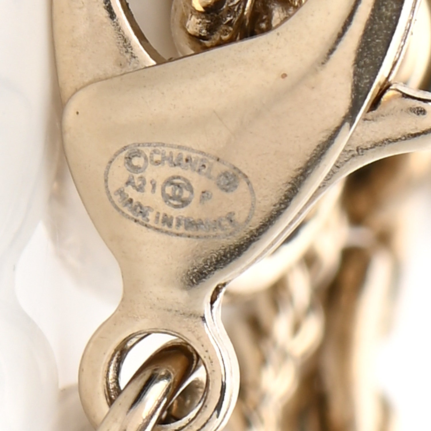 Chanel Metal Crystal CC Logo Multi Strand Charm Bracelet Gold 5 of 6