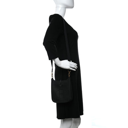 Hermes Taurillon Clemence Evelyne TPM Black 2 of 11