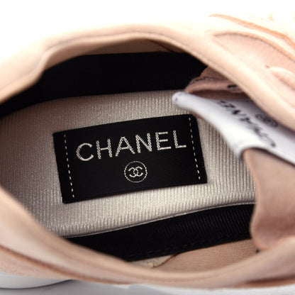 Chanel Suede Goatskin CC Sneakers 40.5 Light Pink 8 of 11