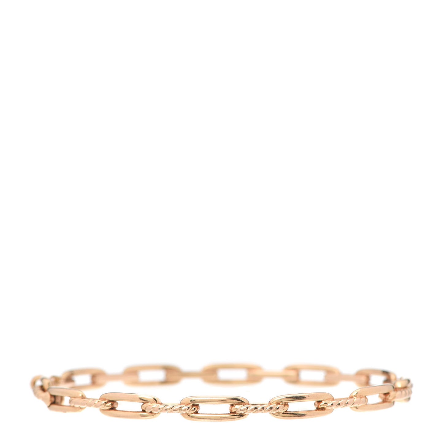 18K Yellow Gold Diamond 4mm Stax Chain Link Bracelet