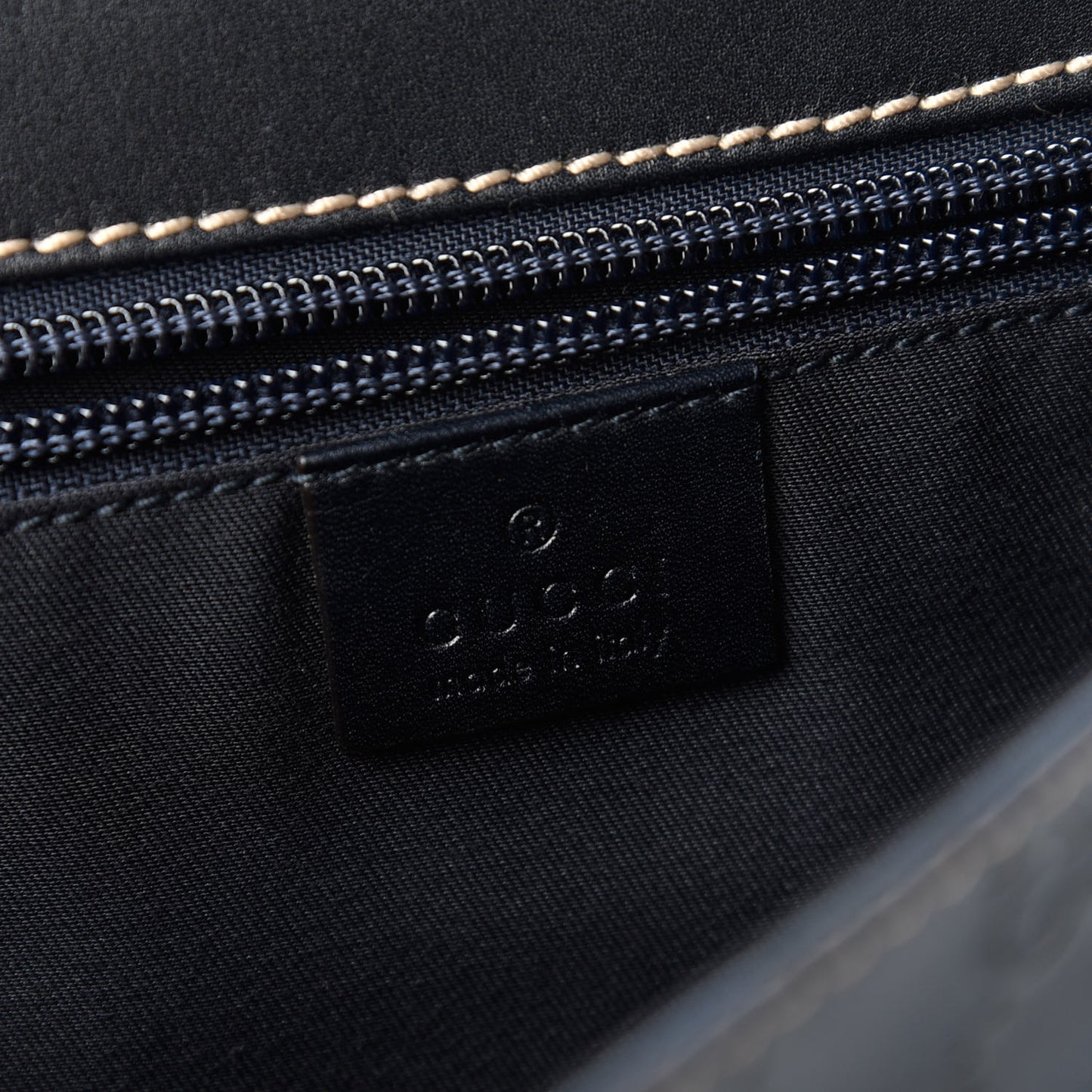 Guccissima Large Flap Messenger Bag Navy